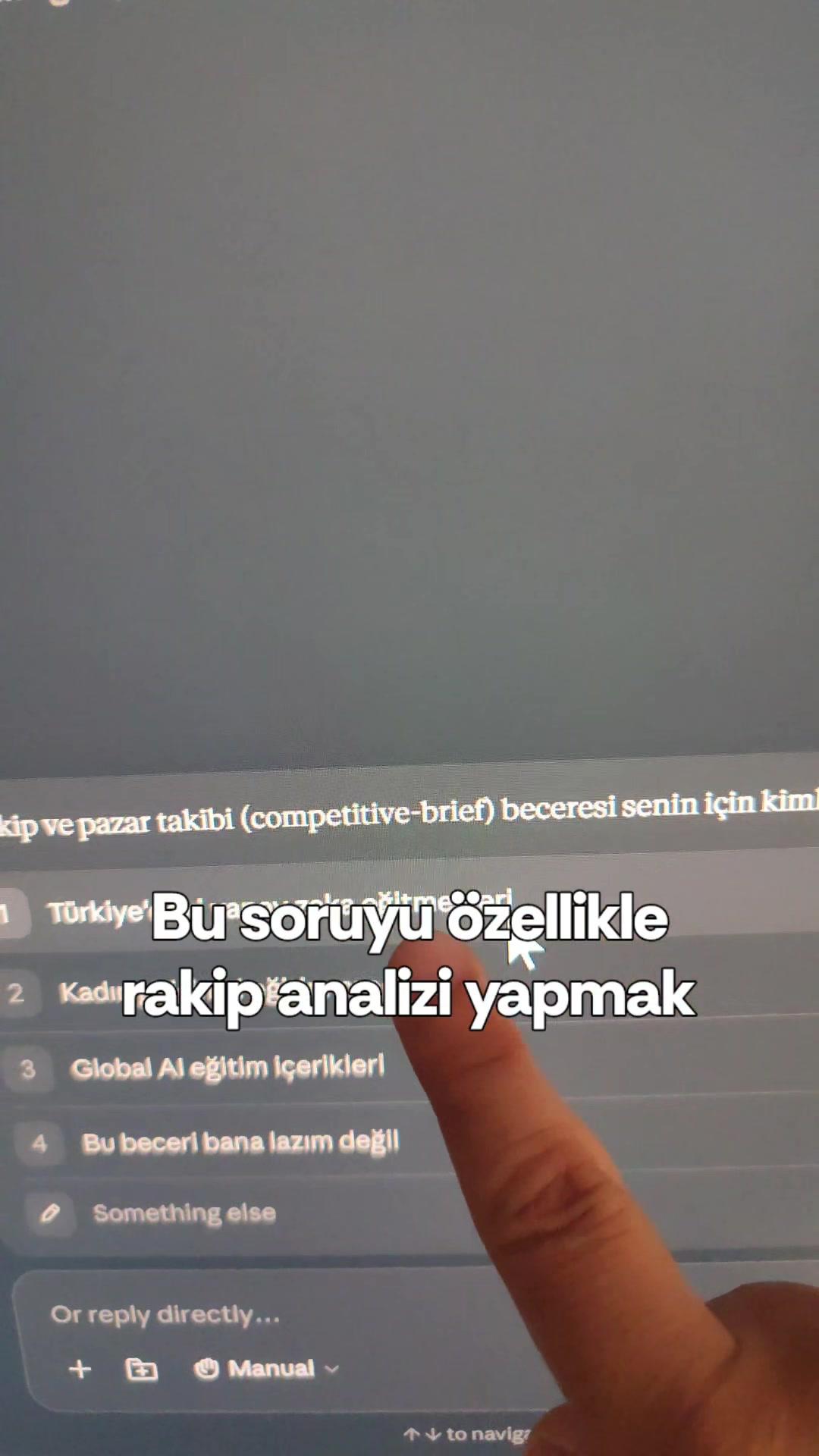 Rakip analizi becerisi için hedef seçimi sorusu