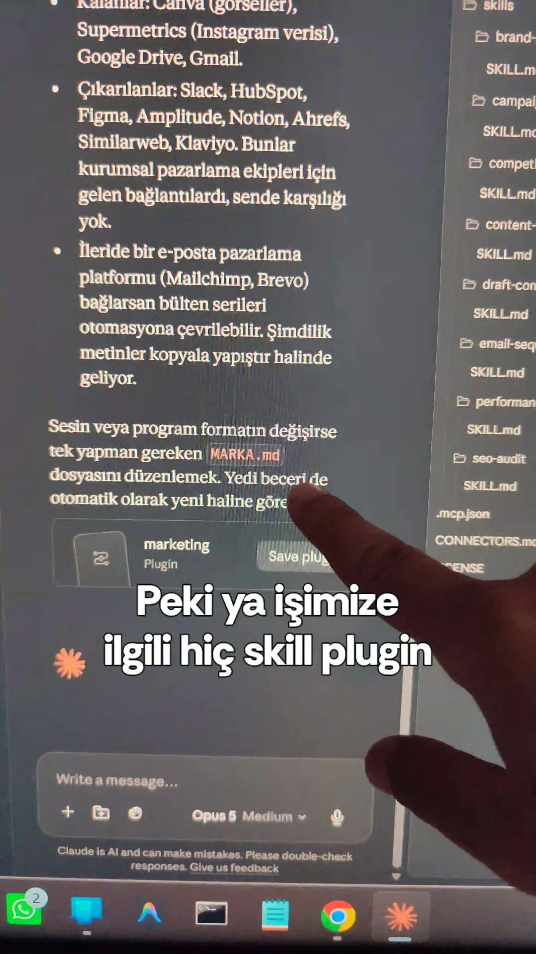 Claude'un çıkardığı özet: kalan bağlantılar, çıkarılan bağlantılar ve Save plugin düğmesi